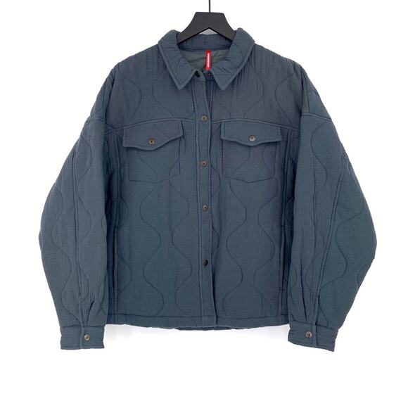 UNIONBAY Tyra Quilted Shirt Jacket Dusty Blue XL - Picture 1 of 11